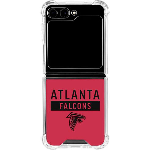 NFL Atlanta Falcons Red Performance Series Galaxy Z Flip6 Clear Case